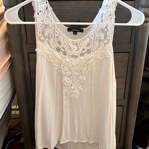 Ambiance White Lace Tank size Medium